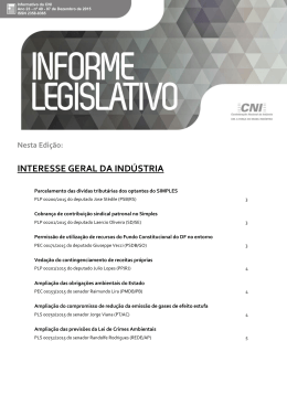 INTERESSE GERAL DA INDÚSTRIA