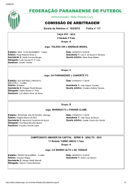 FEDERA&Ccedil;&Atilde;O PARANAENSE DE FUTEBOL