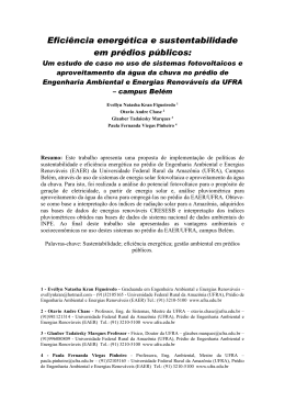 Efici&ecirc;ncia Energ&eacute;tica e Sustentabilidade em Pr&eacute;dios P&uacute;blicos