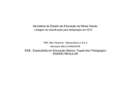 Secretaria de Estado de Educação de Minas Gerais EEB