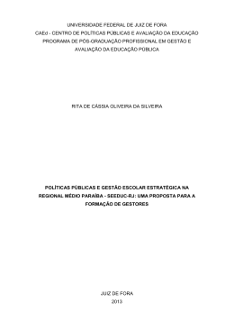 pol&iacute;ticas p&uacute;blicas e gest&atilde;o escolar estrat&eacute;gica na regional m&eacute;dio