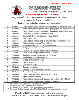 1º Ano 2015 - Lista de Materiais - Educandário Santa Rita de Cássia
