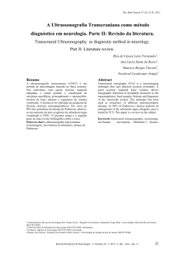 A Ultrassonografia Transcraniana como método diagnóstico em
