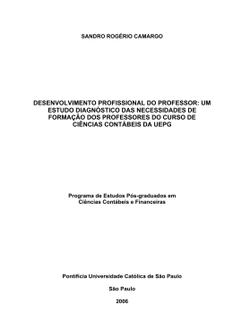 desenvolvimento profissional do professor