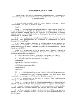 Resolução SE 96, de 30-11-2012 Dispõe sobre o processo de