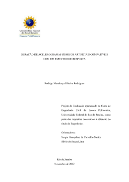 gera&ccedil;&atilde;o de acelerogramas s&iacute;smicos artificiais