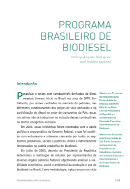 PROGRAMA BRASILEIRO DE BIODIESEL