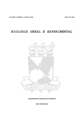 vol. 8, num. 2 - Biologia Geral e Experimental