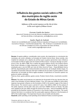 Influ&ecirc;ncia dos gastos sociais sobre o PIB dos - Perquirere