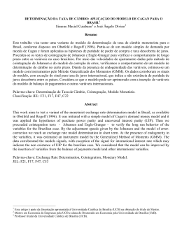 determina&ccedil;&atilde;o da taxa de c&acirc;mbio