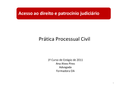 Acesso ao Direito e Patroc&iacute;nio Judici&aacute;rio