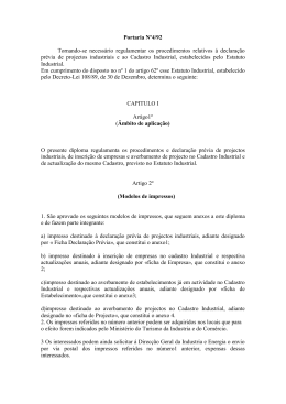 Estatuto industrial - E-Regulations Cabo Verde