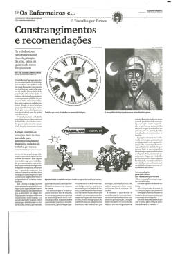 Os Enfermeiros e... O Trabalho por Turnos