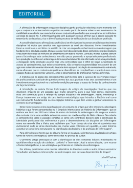 EDITORIAL - Pensar Enfermagem