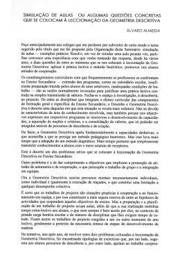 Simula&ccedil;&atilde;o de aulas ou algumas quest&otilde;es concretas que