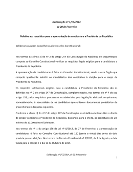 Deliberação nº1 CC 2014