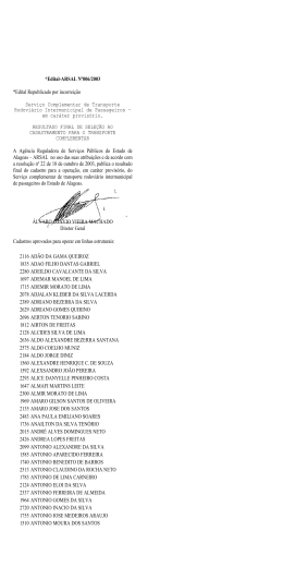 Edital ARSAL, n&ordm; 006/2003