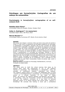 Psicólogos em forma[ta]cão - Estudos e Pesquisas em Psicologia