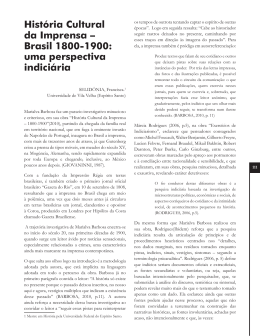 Hist&oacute;ria Cultural da Imprensa &ndash; Brasil 1800