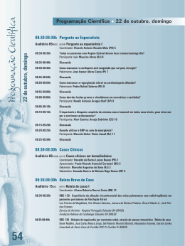 Programação Científica 54 - 70° Congresso Brasileiro de Cardiologia