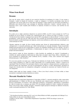 Wines from Brazil Resumo Introdu&ccedil;&atilde;o Mercado Mundial de
