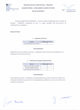 I. ` pps PRONATEC - Campus Caraguatatuba