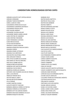 CANDIDATURA HOMOLOGADAS EDITAIS CAPES
