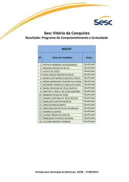 Resultado da Sele&ccedil;&atilde;o PCG - Curso de Valoriza&ccedil;&atilde;o Social