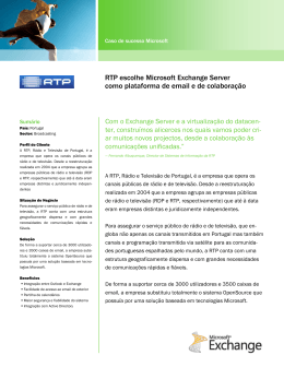 RTP escolhe Microsoft Exchange Server como