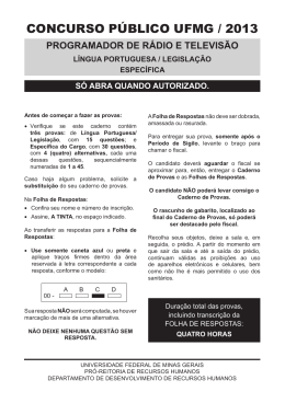 Prova - PROGRAMADOR DE RADIO E TELEVISAO