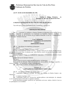 Prefeitura Municipal de S&atilde;o Jos&eacute; do Vale do Rio Preto Gabinete do