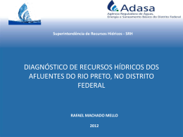 Diagn&oacute;stico de Recursos H&iacute;dricos dos Afluentes do Rio Preto no