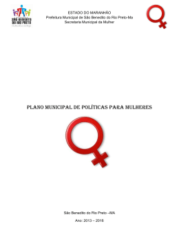 S&atilde;o Benedito do Rio Preto - Secretaria de Estado da Mulher