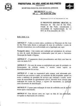 PREFEITURA DE sÃo JosÉ no Rio PRETO