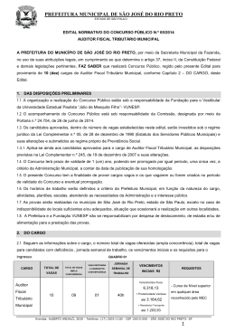 Edital Concurso ISS São José do Rio Preto