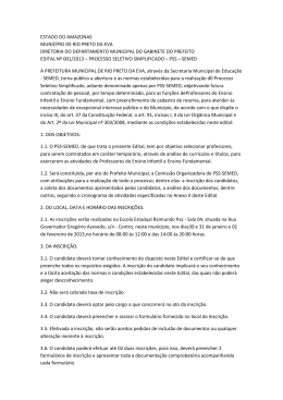 Edital Rio Preto da Eva