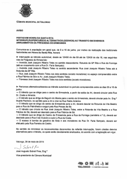 Aviso - Câmara Municipal de Valongo