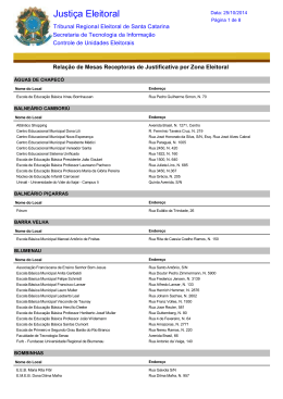 Justi&ccedil;a Eleitoral - Tribunal Regional Eleitoral de Santa Catarina