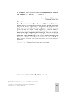 A qu&iacute;mica org&acirc;nica acessibilizada por meio de kits de modelo