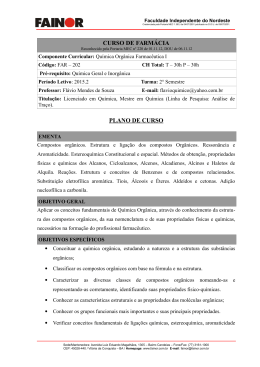 Qu&iacute;mica Org&acirc;nica Farmac&ecirc;utica I