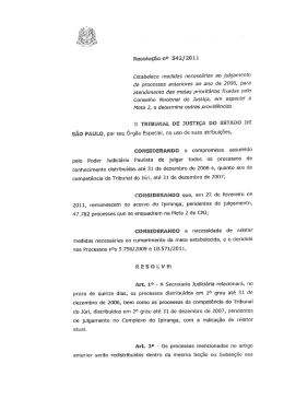 Estabelece medidas necess&aacute;rias ao julgamento