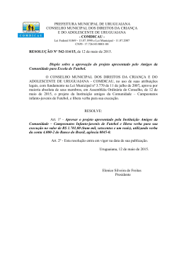 Resolução Nº. 542 - Prefeitura Municipal de Uruguaiana