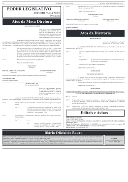 Homologa&ccedil;&atilde;o - C&acirc;mara Municipal de Bauru