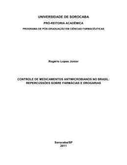 controle de medicamentos antimicrobianos no