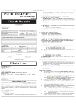 Edital - Di&aacute;rio Oficial