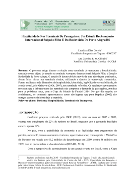 Hospitalidade Nos Terminais De Passageiros: Um Estudo Do