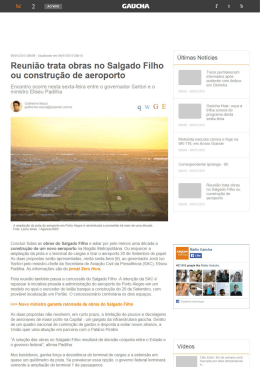Reuni&atilde;o trata obras no Salgado Filho