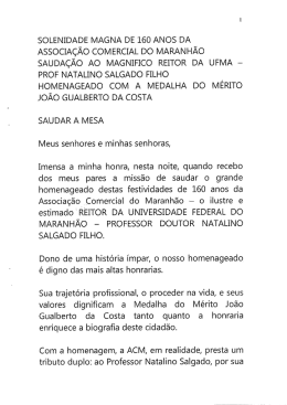 PROF NATALINO sALGA - Universidade Federal do Maranh&atilde;o