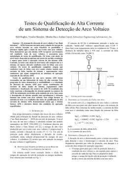 Testes de Qualifica&ccedil;&atilde;o de Alta Corrente de um Sistema de