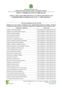 resultado preliminar da análise da documentação